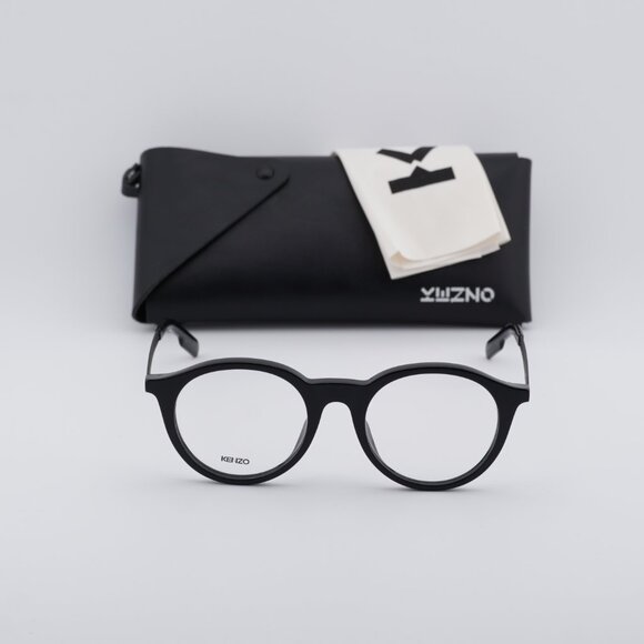 Kenzo KZ50015U 001 Round Eyeglasses 51mm - Shiny Black - Picture 3 of 11